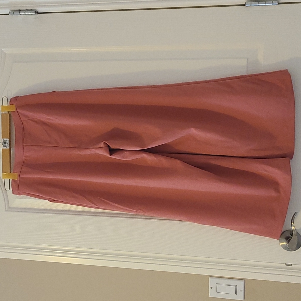 GOOD LUCK GEM High-Waist Wide leg pants burnt pink